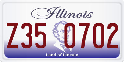 IL license plate Z350702
