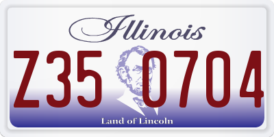 IL license plate Z350704