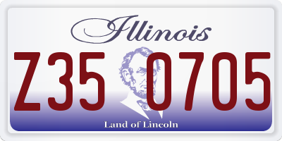 IL license plate Z350705