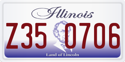 IL license plate Z350706