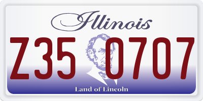 IL license plate Z350707