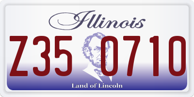 IL license plate Z350710