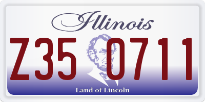 IL license plate Z350711