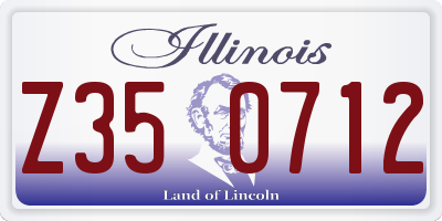 IL license plate Z350712