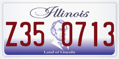 IL license plate Z350713