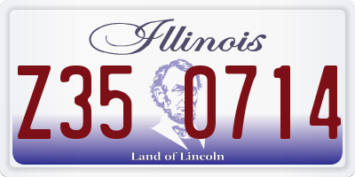 IL license plate Z350714