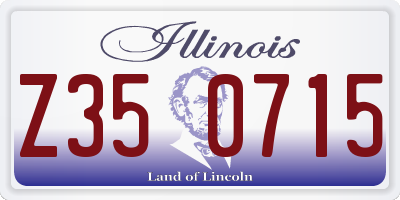 IL license plate Z350715