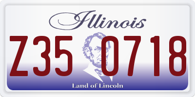 IL license plate Z350718