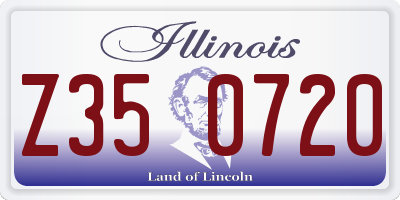 IL license plate Z350720