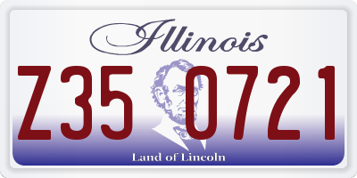 IL license plate Z350721