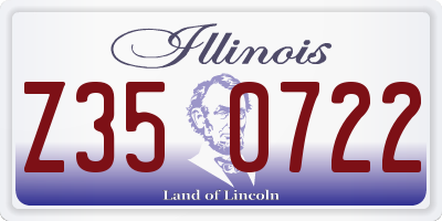 IL license plate Z350722