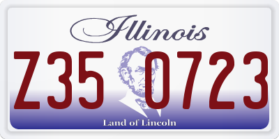 IL license plate Z350723