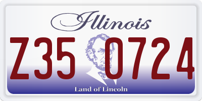 IL license plate Z350724