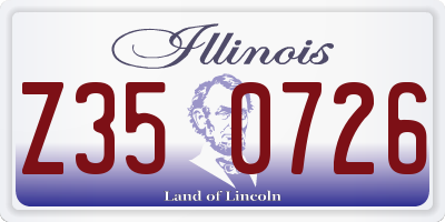 IL license plate Z350726