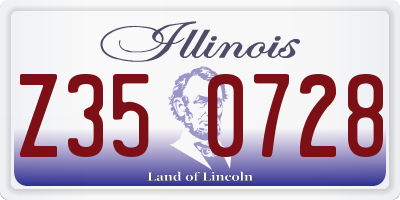 IL license plate Z350728