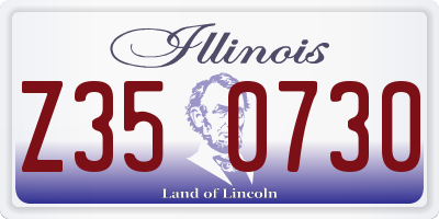 IL license plate Z350730