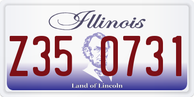 IL license plate Z350731
