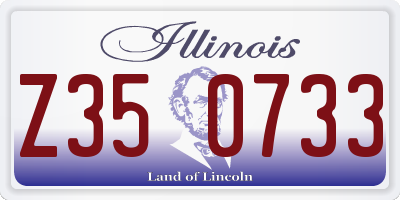 IL license plate Z350733