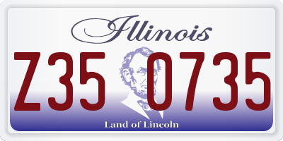 IL license plate Z350735