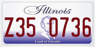 IL license plate Z350736
