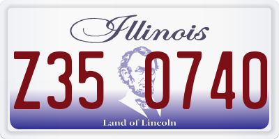 IL license plate Z350740