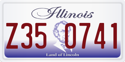 IL license plate Z350741