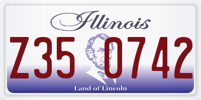 IL license plate Z350742