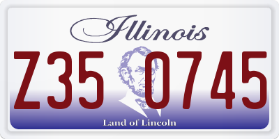 IL license plate Z350745