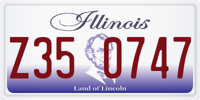 IL license plate Z350747