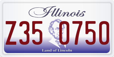 IL license plate Z350750