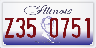 IL license plate Z350751