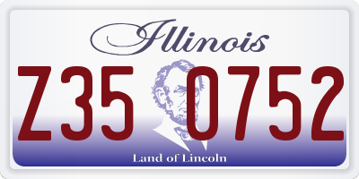 IL license plate Z350752