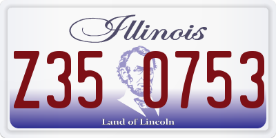IL license plate Z350753