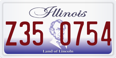 IL license plate Z350754
