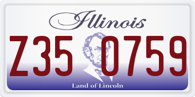 IL license plate Z350759