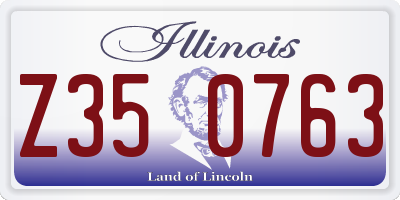 IL license plate Z350763