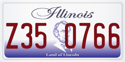 IL license plate Z350766