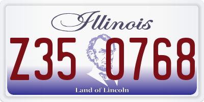 IL license plate Z350768