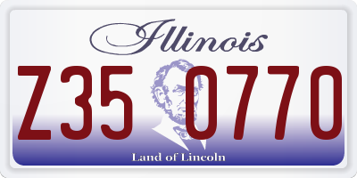 IL license plate Z350770