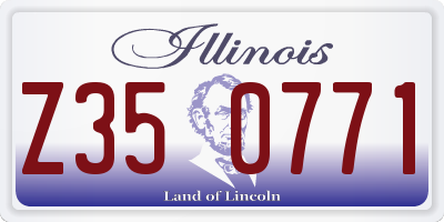 IL license plate Z350771