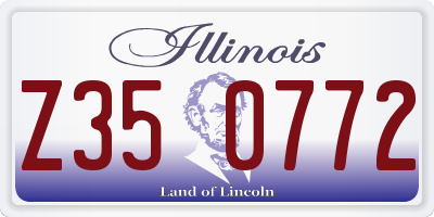 IL license plate Z350772