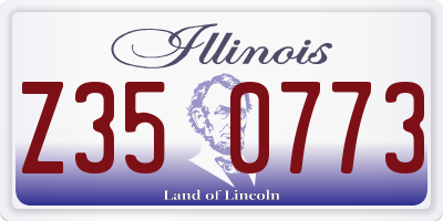 IL license plate Z350773