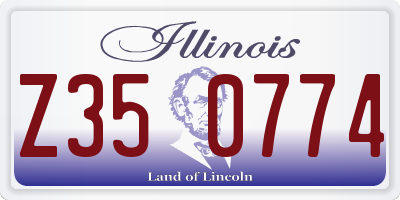 IL license plate Z350774