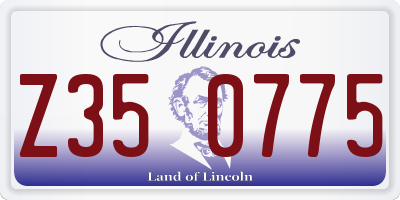 IL license plate Z350775