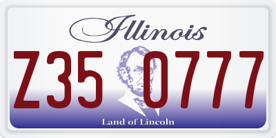 IL license plate Z350777