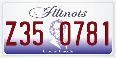 IL license plate Z350781