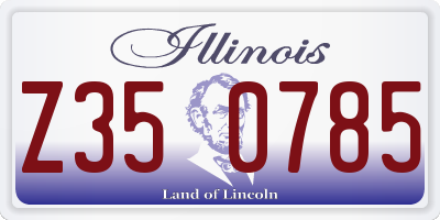 IL license plate Z350785