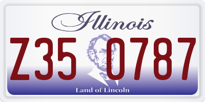 IL license plate Z350787