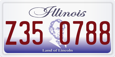 IL license plate Z350788