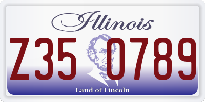 IL license plate Z350789